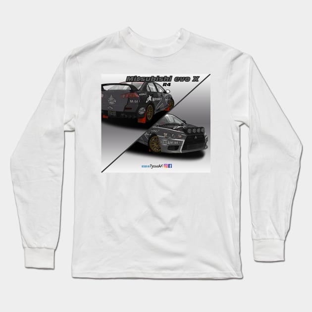 Mitsubishi evo X R4 Dirt 2 Long Sleeve T-Shirt by PjesusArt